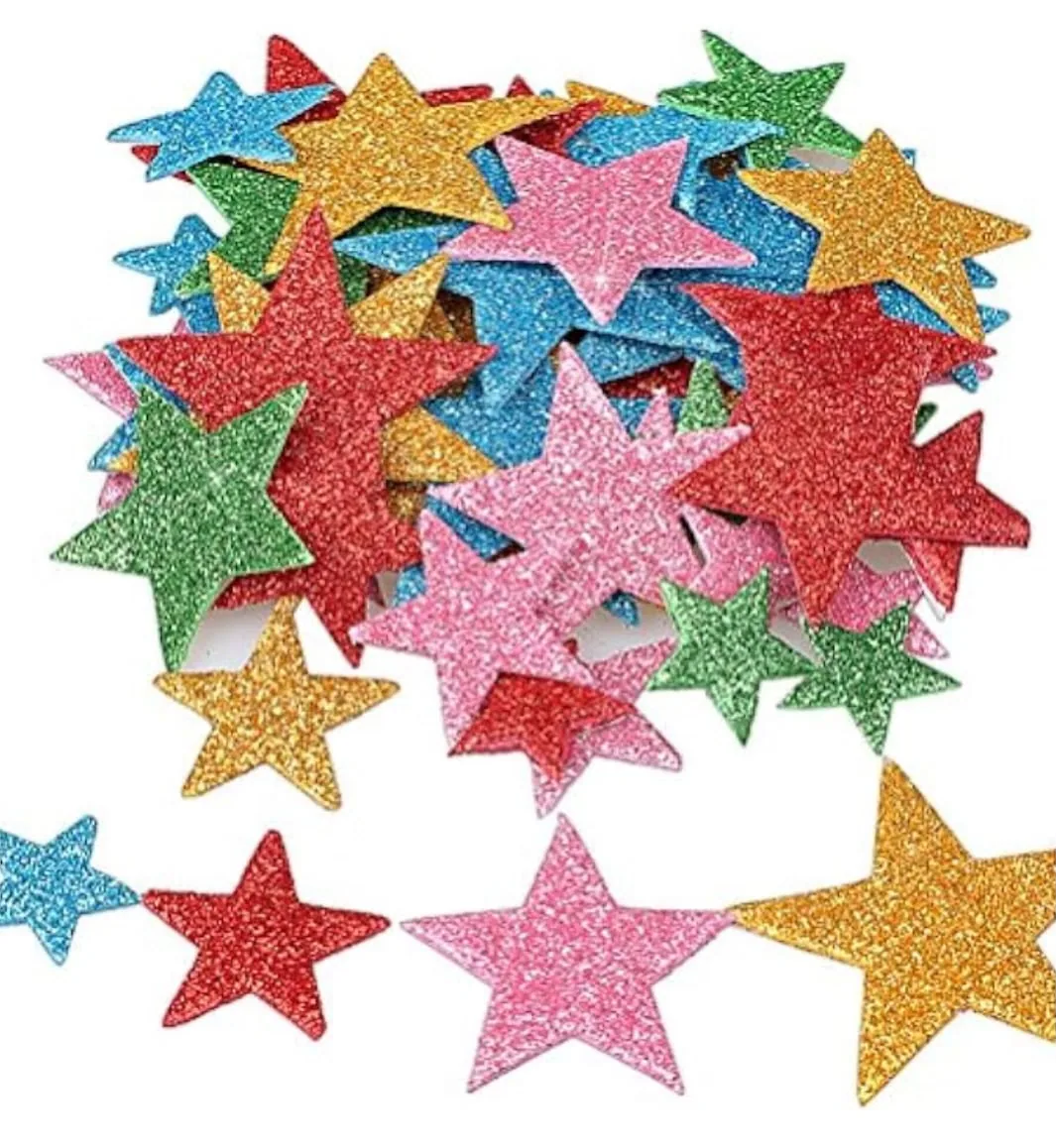 Glitter Star Foam Stickers