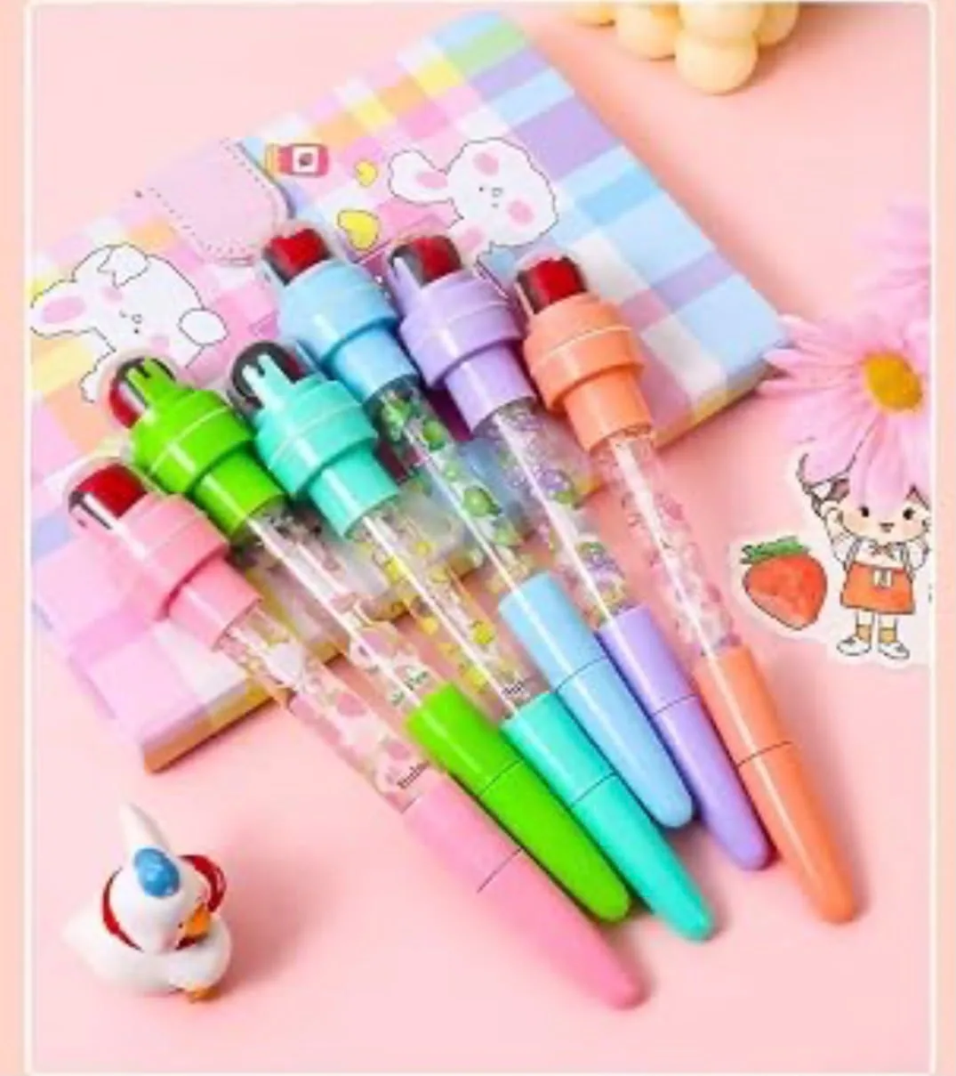 Multifunction Blue Ballpoint Bubble Pen